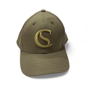 Saddle & Canter Olive Cap with Gold Embroidery